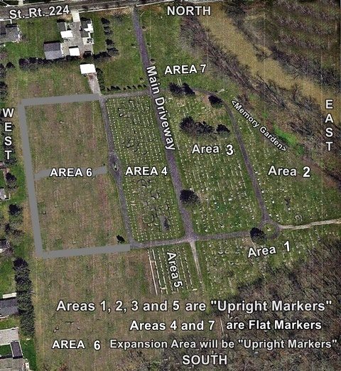 satellite photo Saint Peter and Paul Cemetery Ottawa, Ohio